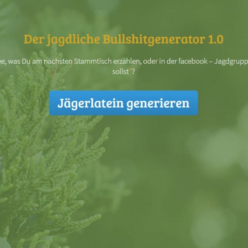 Der jagdliche Bullshitgenerator